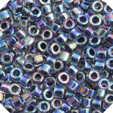 Miyuki Delica 11/0 5.2g Vials Color Lined Dyed Aurora Borealis