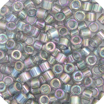 Miyuki Delica 11/0 5.2g Vials Transparent Gold Luster Aurora Borealis