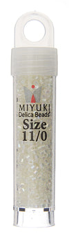 Miyuki Delica 11/0 5.2g Vials Transparent Gold Luster Aurora Borealis