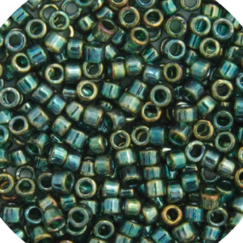 Miyuki Delica 11/0 5.2g Vials Transparent Gold Luster Aurora Borealis