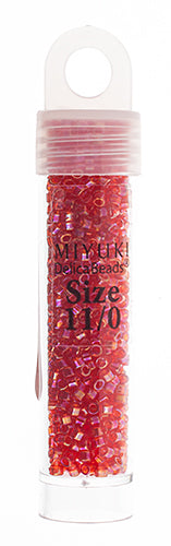 Miyuki Delica 11/0 5.2g Vials Transparent Aurora Borealis