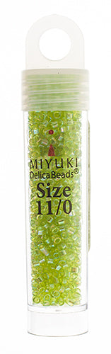 Miyuki Delica 11/0 5.2g Vials Transparent Aurora Borealis