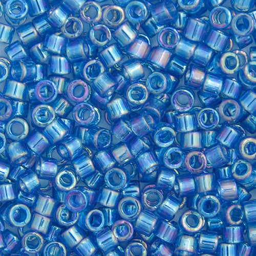 Miyuki Delica 11/0 5.2g Vials Transparent Aurora Borealis