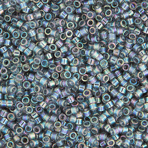 Miyuki Delica 11/0 5.2g Vials Transparent Aurora Borealis