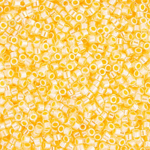 Miyuki Delica 11/0 Bag Crystal Ceylon Lined Dyed