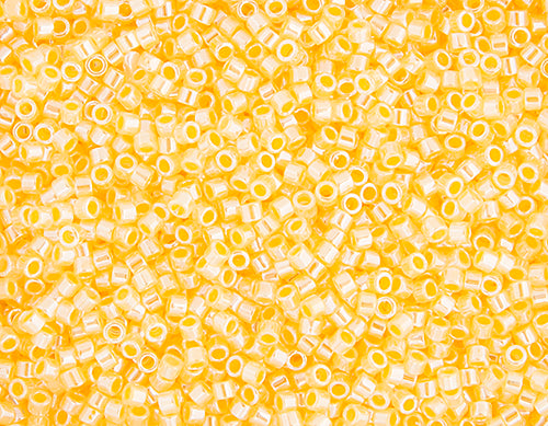 Miyuki Delica 11/0 5.2g Vials Crystal Ceylon Lined Dyed