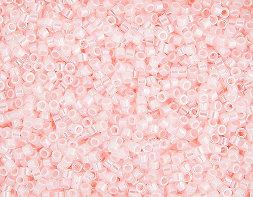 Miyuki Delica 11/0 5.2g Vials Transparent Ceylon Red Orange