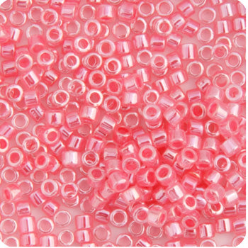 Miyuki Delica 11/0 5.2g Vials Crystal Ceylon Lined Dyed