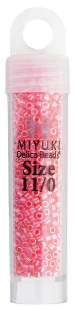 Miyuki Delica 11/0 5.2g Vials Crystal Ceylon Lined Dyed