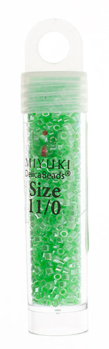 Miyuki Delica 11/0 5.2g Vials Crystal Ceylon Lined Dyed