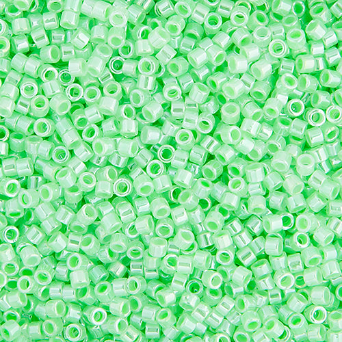 Miyuki Delica 11/0 5.2g Vials Crystal Ceylon Lined Dyed