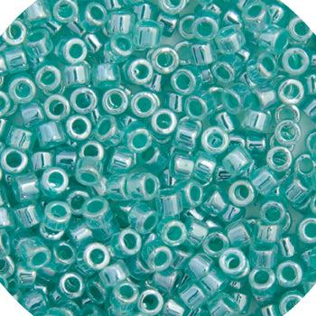 Miyuki Delica 11/0 5.2g Vials Crystal Ceylon Lined Dyed