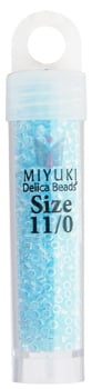 Miyuki Delica 11/0 5.2g Vials Crystal Ceylon Lined Dyed