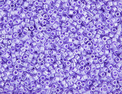 Miyuki Delica 11/0 5.2g Vials Crystal Ceylon Lined Dyed