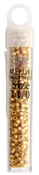 Miyuki Delica 11/0 3.3g Vials 24kt Plated
