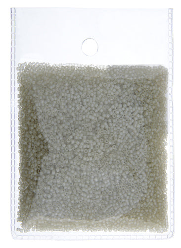 Miyuki Delica 11/0 Bag Transparent Pale Beige Matte Glazed