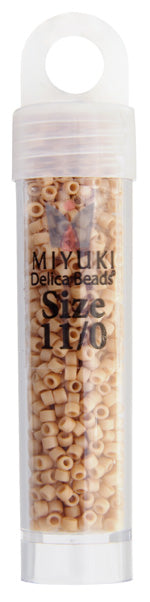Miyuki Delica 11/0 5.2g Vials Light OrangeOpaque Matte Glazed