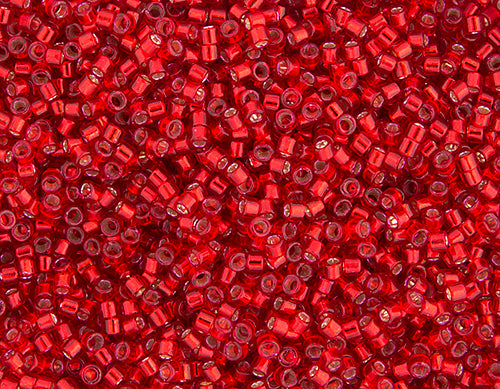 Miyuki Delica 11/0 5.2g Vials Silverlined Dyed