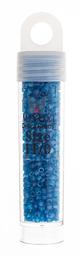 Miyuki Delica 11/0 5.2g Vials Transparent Aurora Borealis Matte