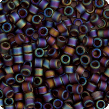 Miyuki Delica 11/0 5.2g Vials Transparent Aurora Borealis Matte