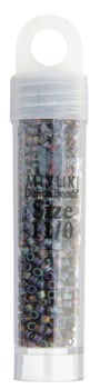 Miyuki Delica 11/0 5.2g Vials Transparent Aurora Borealis Matte