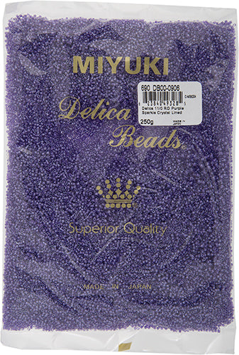 Miyuki Delica 11/0 Bag Sparkle Crystal Lined