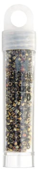 Miyuki Delica 11/0 5.2g Vials Metallic Gold Luster Aurora Borealis