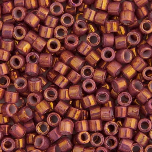 Miyuki Delica 11/0 5.2g Vials Metallic Gold Luster Aurora Borealis