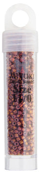 Miyuki Delica 11/0 5.2g Vials Metallic Gold Luster Aurora Borealis