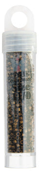 Miyuki Delica 11/0 5.2g Vials Metallic Gold Luster Aurora Borealis