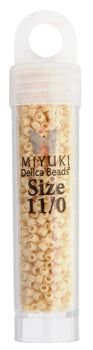 Miyuki Delica 11/0 5.2g Vials Dark Ivory Pear Opaque