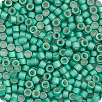 Miyuki Delica 11/0 5.2g Vials Galvanized Dyed Green Mint