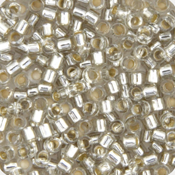 Miyuki Delica 11/0 5.2g Vials Transparent Silverlined