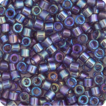 Miyuki Delica 11/0 5.2g Vials Transparent Aurora Borealis