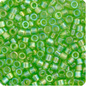 Miyuki Delica 11/0 5.2g Vials Transparent Aurora Borealis