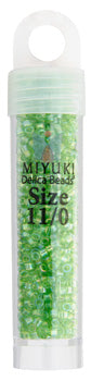 Miyuki Delica 11/0 5.2g Vials Transparent Aurora Borealis