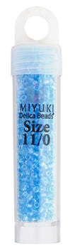 Miyuki Delica 11/0 5.2g Vials Transparent Aurora Borealis