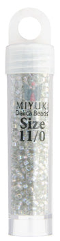 Miyuki Delica 11/0 5.2g Vials Transparent Aurora Borealis
