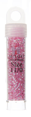 Miyuki Delica 11/0 5.2g Vials Transparent Silverlined Dyed