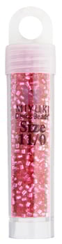 Miyuki Delica 11/0 5.2g Vials Transparent Silverlined Dyed