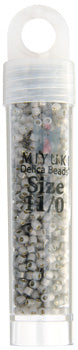 Miyuki Delica 11/0 5.2g Vials Taupe Opal Silverlined