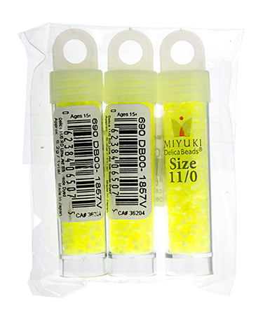 Miyuki Delica 11/0 5.2g Vials Silk Inside Dyed