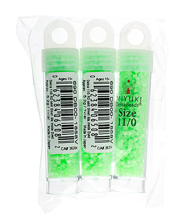 Miyuki Delica 11/0 5.2g Vials Silk Inside Dyed