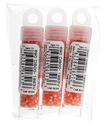 Miyuki Delica 11/0 5.2g Vials Aurora Borealis Silk Inside Dyed