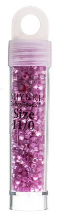 Miyuki Delica 11/0 5.2g Vials Aurora Borealis Silk Inside Dyed