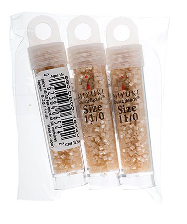 Miyuki Delica 11/0 5.2g Vials Aurora Borealis Silk Inside Dyed