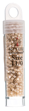 Miyuki Delica 11/0 5.2g Vials Aurora Borealis Silk Inside Dyed