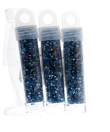 Miyuki Delica 11/0 5.2g Vials Aurora Borealis Silk Inside Dyed