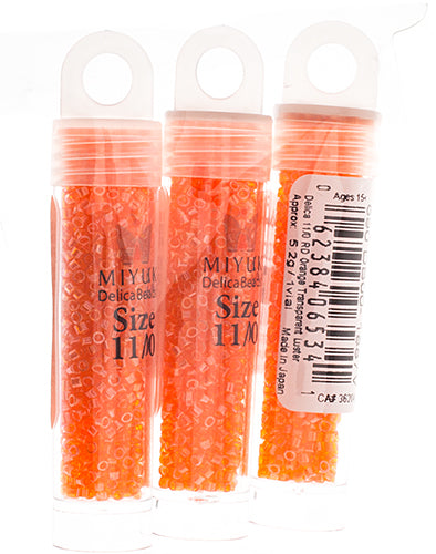 Miyuki Delica 11/0 5.2g Vials Transparent Luster