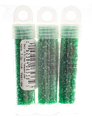Miyuki Delica 11/0 5.2g Vials Transparent Luster